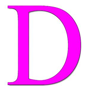 Disegno di Lettera D a colori