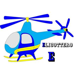 Disegno di Scheda Lettera E a colori