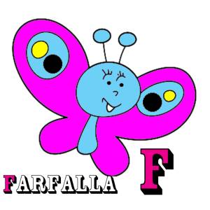 Disegno di Scheda Lettera F a colori