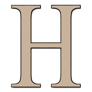 Disegno di Lettera H a colori