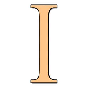 Disegno di Lettera I a colori