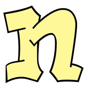 Disegno di Lettera n a colori