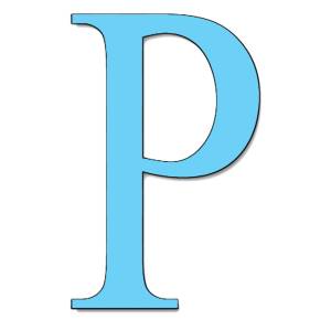 Disegno di Lettera P a colori