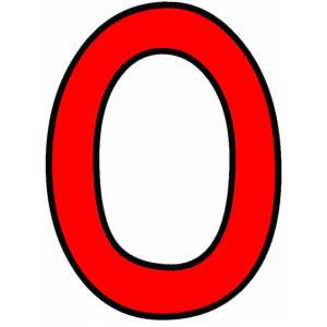 Disegno di Numero Zero a colori