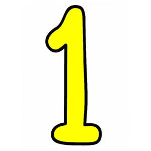 Disegno di Numero Uno a colori