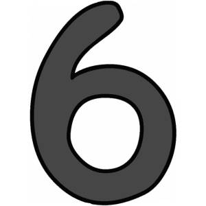 Disegno di Numero Sei a colori
