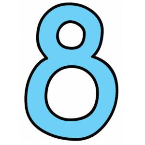 Disegno di Numero Otto a colori