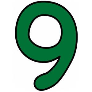 Disegno di Numero Nove a colori