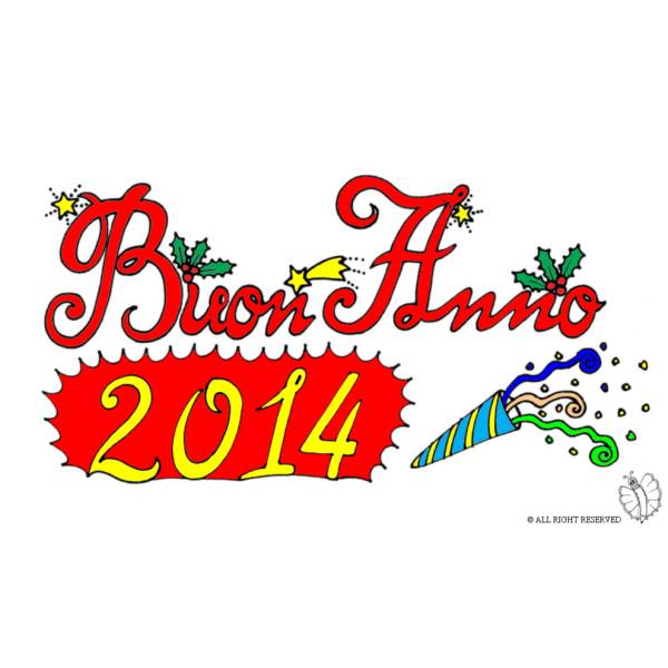 Disegno di Buon Anno 2014 a colori