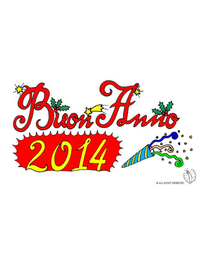 disegno di Buon Anno 2014 a colori