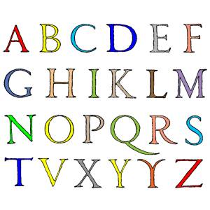 Disegno di Lettere Alfabeto a colori