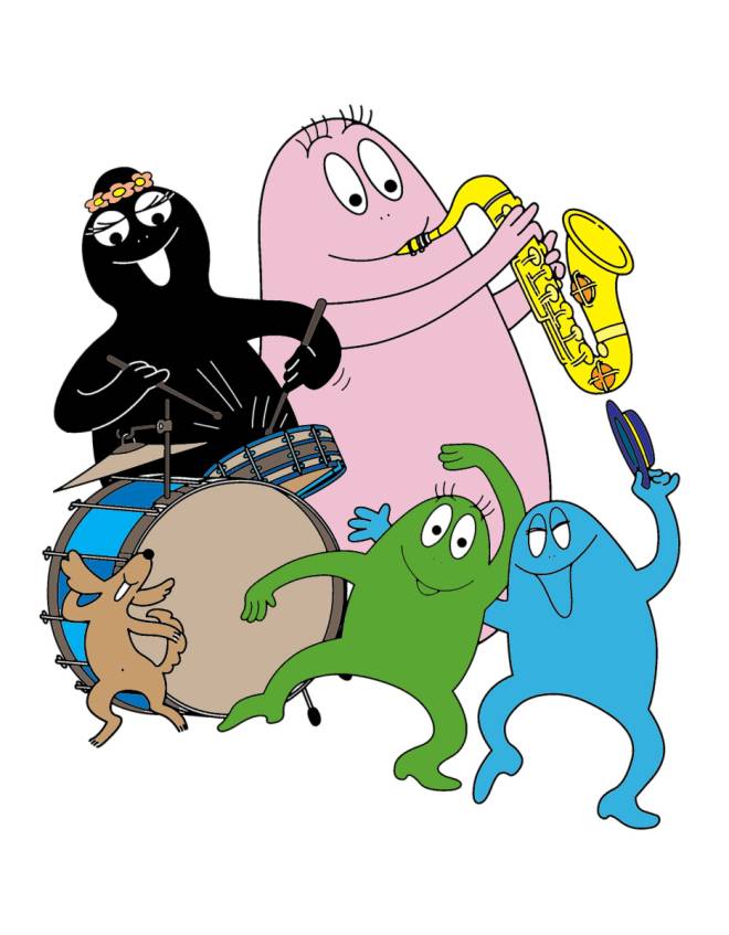 disegno di Barbapapà e la Musica a colori