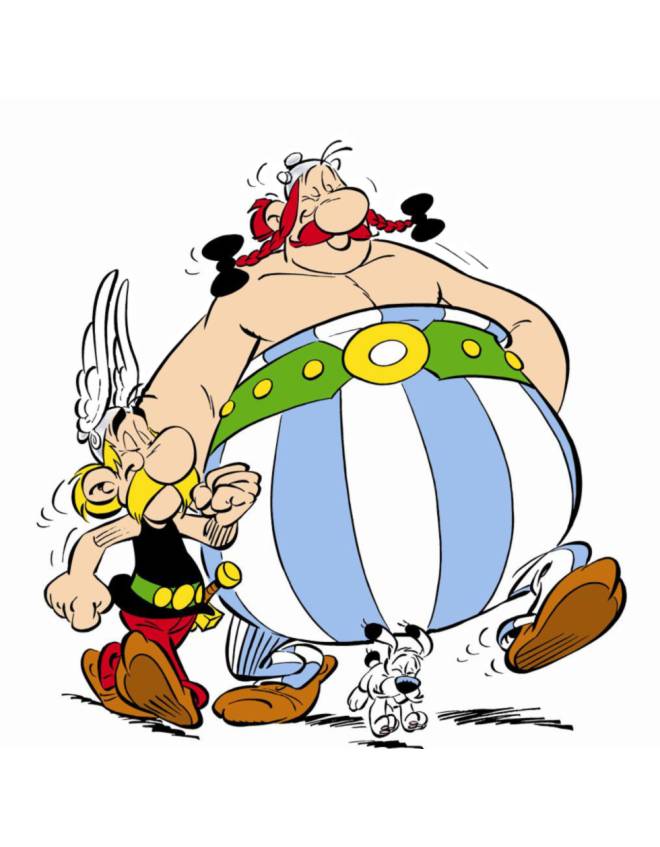 disegno di Asterix e Obelix a colori