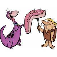 Disegno di Barney e Dino a colori