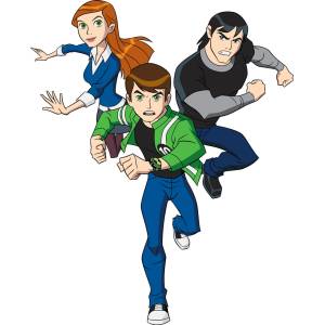 Disegno di Ben 10 con Gwen e Kevin a colori