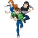 Disegno di Ben 10 con Gwen e Kevin a colori