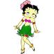 Disegno di Betty Boop Hawaii a colori