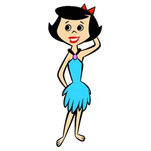 Disegno di Betty dei Flintstones a colori