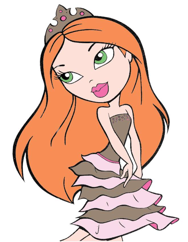 disegno di Bratz Principessa a colori