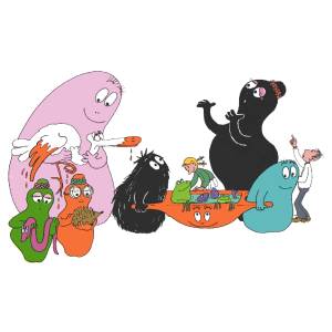 Disegno di Barbapapà con Animali a colori