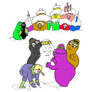 Disegno di Barbapapà con la Neve a colori