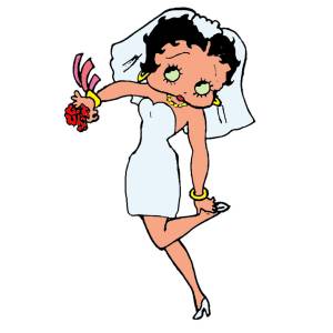 Disegno di Betty Boop Sposa a colori