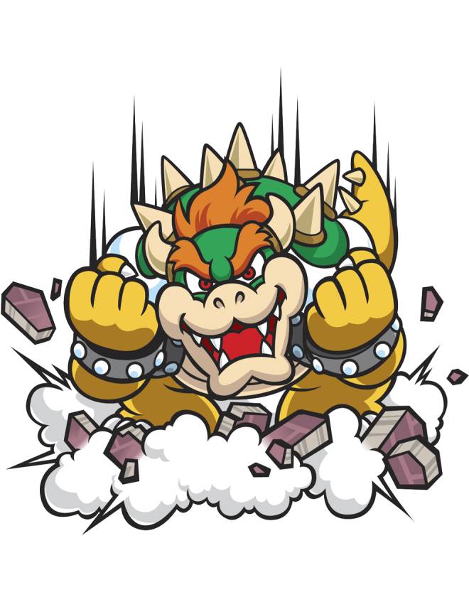 disegno di Bowser Super Mario a colori