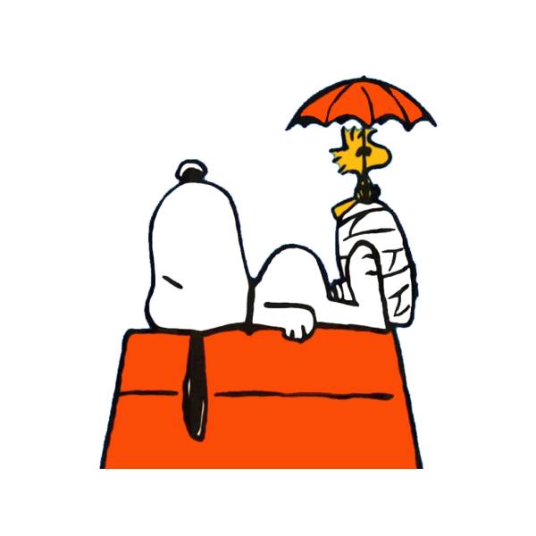 Disegno di Snoopy sulla Casetta a colori