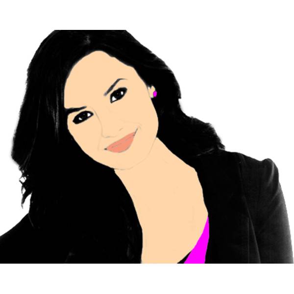 Disegno di Demi Lovato a colori