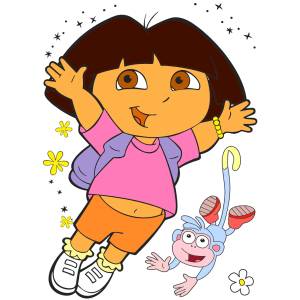 Disegno di Dora a colori