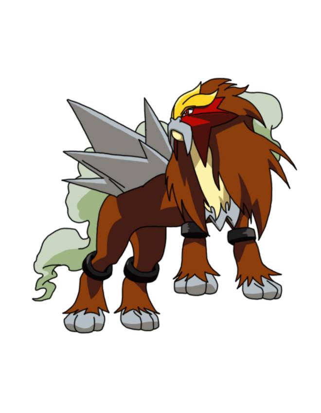 disegno di Entei a colori