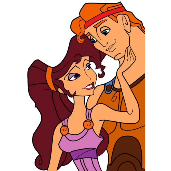 Disegno di Hercules e Megara a colori