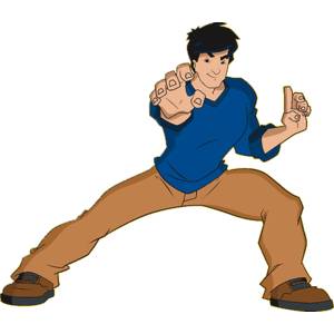 Disegno di Jackie Chan in Azione a colori