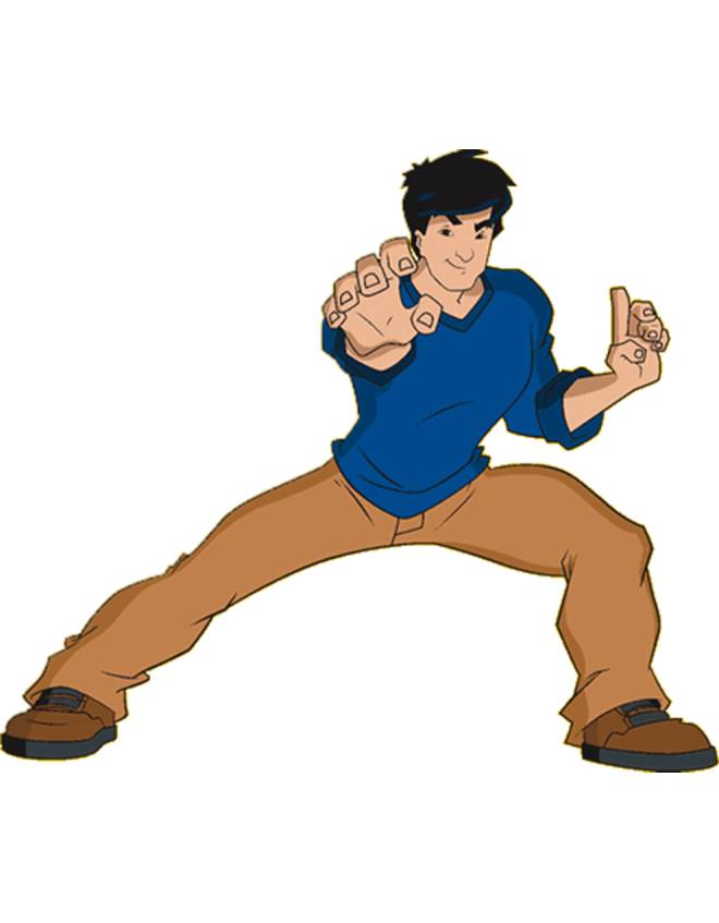 disegno di Jackie Chan in Azione a colori