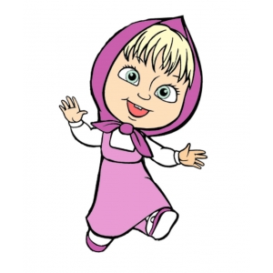 Disegno di Masha che Gioca a colori