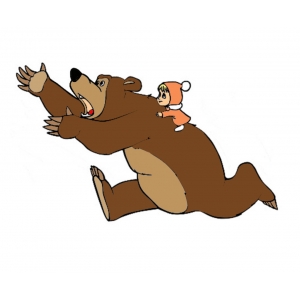 Disegno di Masha e Orso a colori
