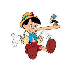 Disegno di Pinocchio Bugiardo a colori