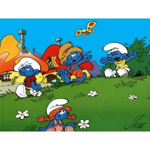 Disegno di Il Villaggio dei Puffi a colori