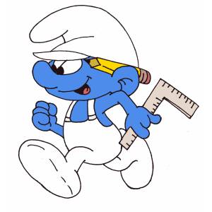 Disegno di Puffo Inventore a colori