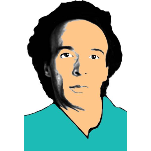 Disegno di Roberto Benigni a colori