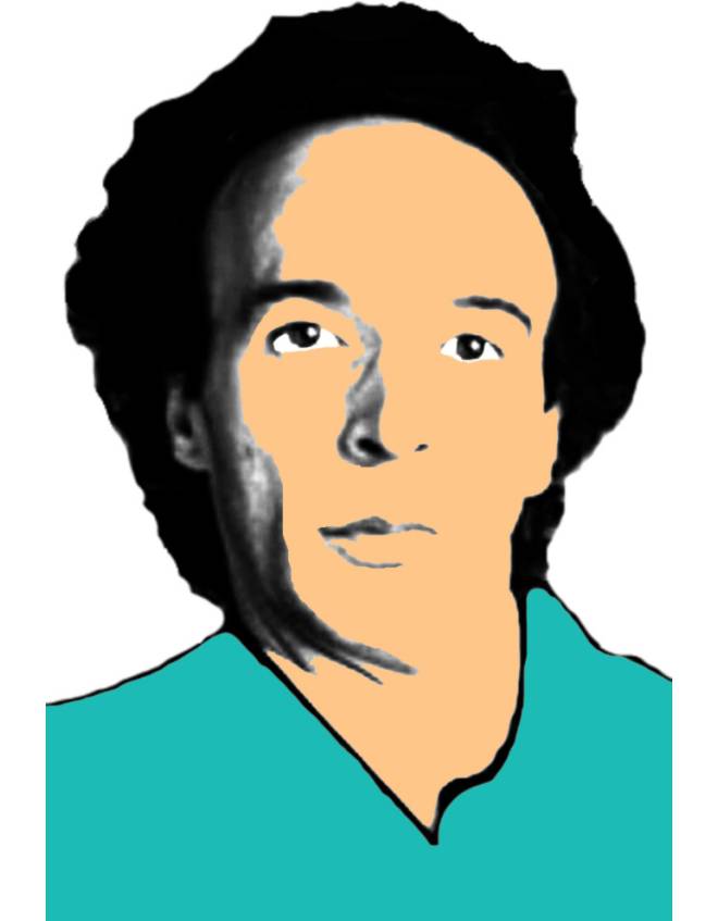 disegno di Roberto Benigni a colori