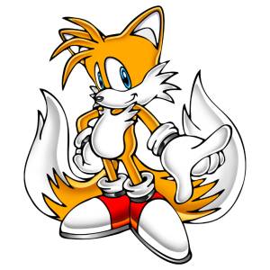 Disegno di Sonic Tails a colori