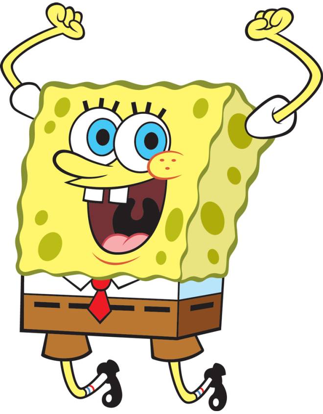 disegno di Spongebob Hurra! a colori