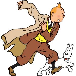 Disegno di Tin Tin e Milou a colori
