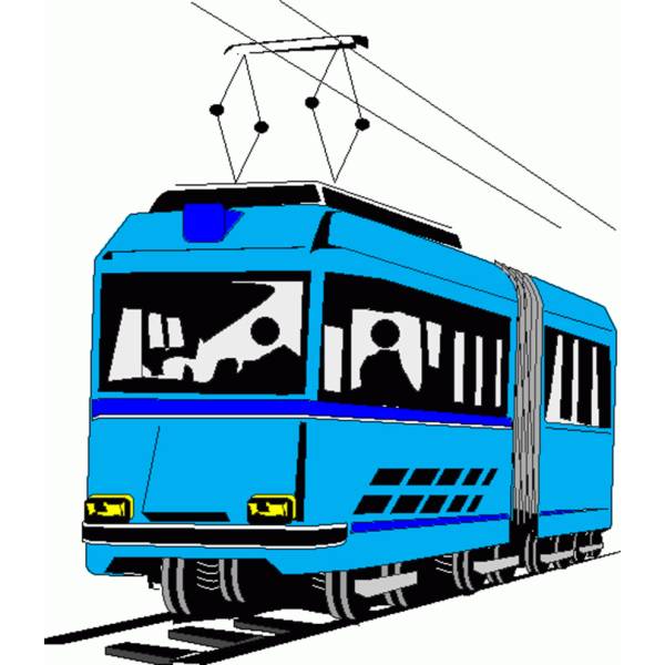 Disegno di Tram a colori