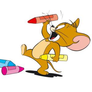 Disegno di Jerry con Pastelli a colori