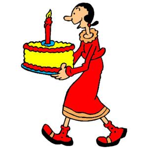 Disegno di Olivia Buon Compleanno a colori