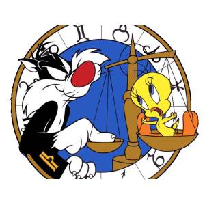 Disegno di Titti e Gatto Silvestro a colori