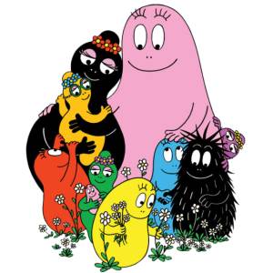 Disegno di La Famiglia Barbapapà a colori