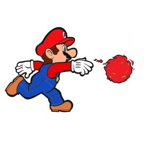 Disegno di Mario Bros Palla di Fuoco a colori